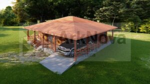 Sobrados em casa pre fabricada de madeira e alvenaria