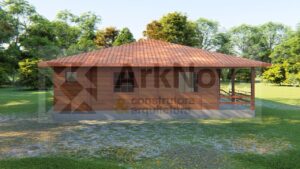 Sobrados em casa pre fabricada de madeira e alvenaria