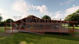 Sobrados em casa pre fabricada de madeira e alvenaria