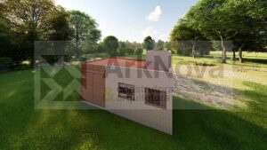 Sobrados em casa pre fabricada de madeira e alvenaria