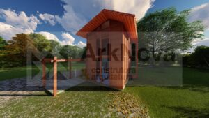 Casa pré fabricada em madeira e alvenaria, construtora em curitiba