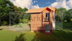 Casa pré fabricada em madeira e alvenaria, construtora em curitiba