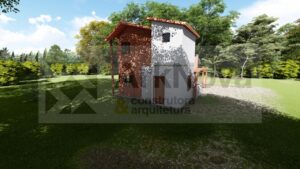 Casa pré fabricada em madeira e alvenaria, construtora em curitiba