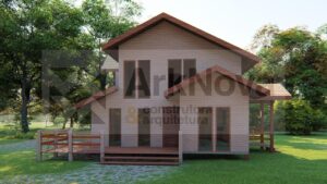 Sobrados em casa pre fabricada de madeira e alvenaria