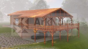 Sobrados em casa pre fabricada de madeira e alvenaria