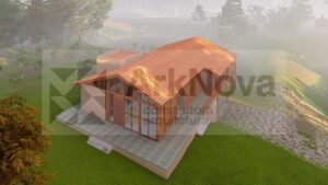 Sobrados em casa pre fabricada de madeira e alvenaria