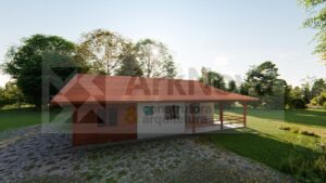 Sobrados em casa pre fabricada de madeira e alvenaria