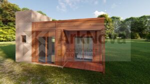 Sobrados em casa pre fabricada de madeira e alvenaria