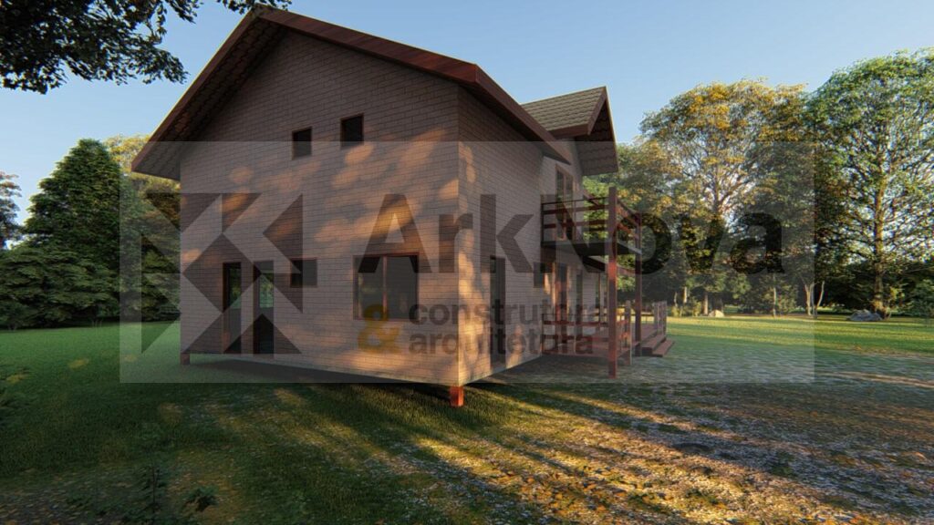 Sobrados em casa pre fabricada de madeira e alvenaria