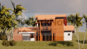 Sobrados em casa pre fabricada de madeira e alvenaria