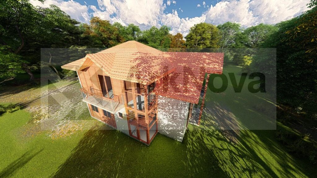 Sobrados em casa pre fabricada de madeira e alvenaria