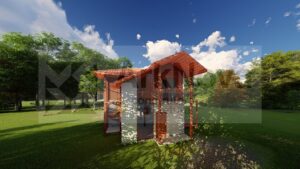 Sobrados em casa pre fabricada de madeira e alvenaria