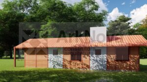 Sobrados em casa pre fabricada de madeira e alvenaria