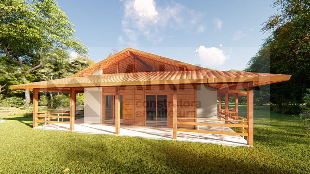 Sobrados em casa pre fabricada de madeira e alvenaria
