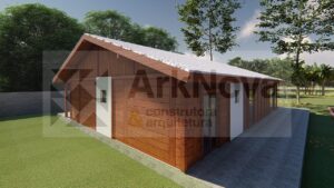 Sobrados em casa pre fabricada de madeira e alvenaria