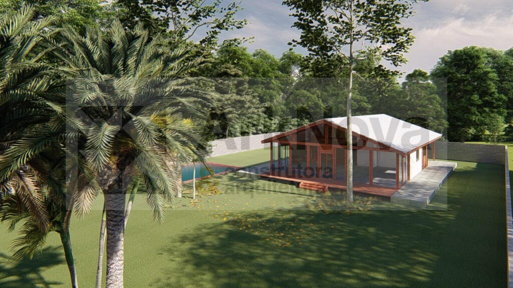 Sobrados em casa pre fabricada de madeira e alvenaria