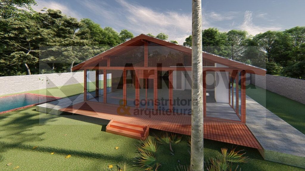 Sobrados em casa pre fabricada de madeira e alvenaria