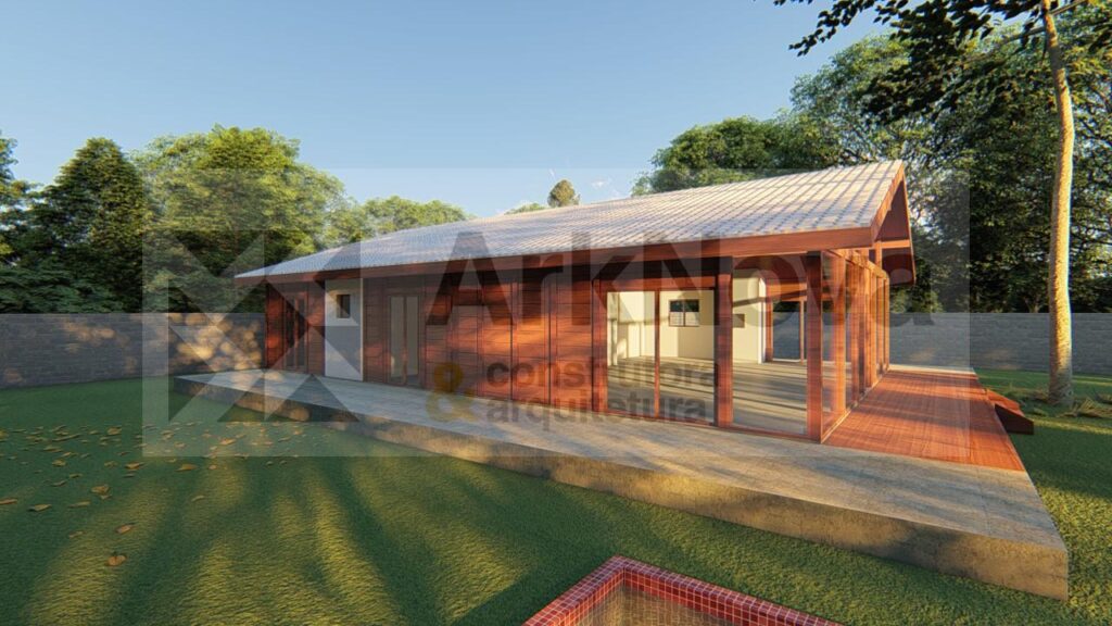 Sobrados em casa pre fabricada de madeira e alvenaria