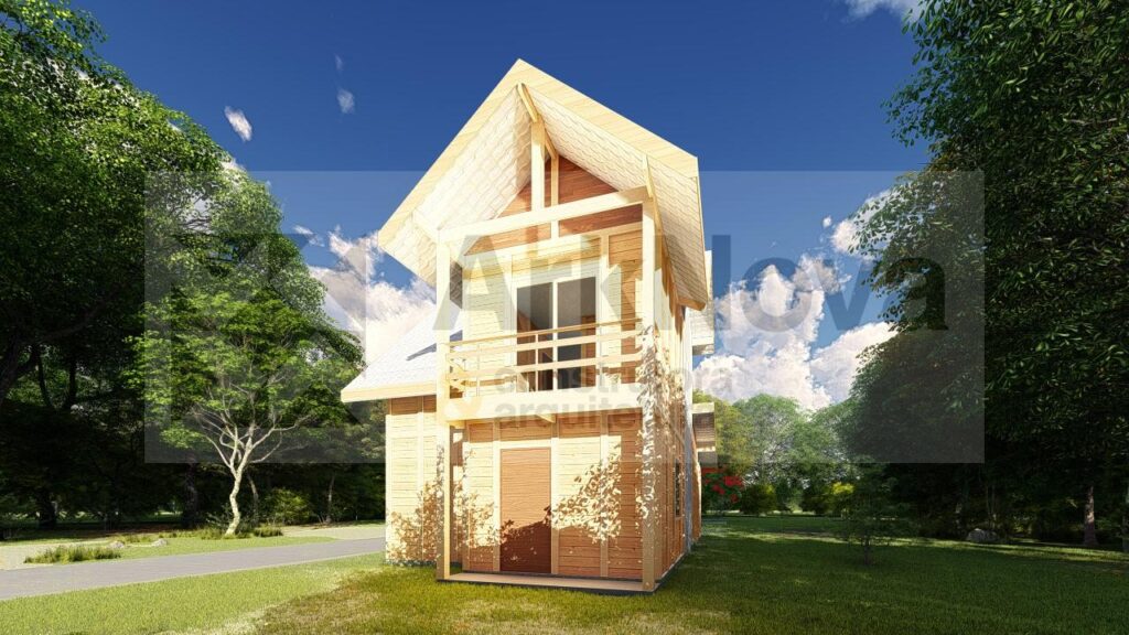 Sobrados em casa pre fabricada de madeira e alvenaria