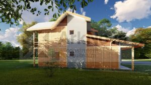 Sobrados em casa pre fabricada de madeira e alvenaria