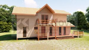 Sobrados em casa pre fabricada de madeira e alvenaria