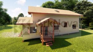 Sobrados em casa pre fabricada de madeira e alvenaria