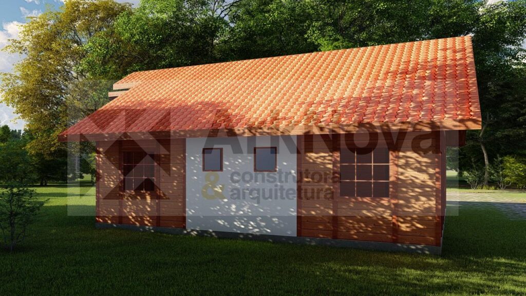 Sobrados em casa pre fabricada de madeira e alvenaria