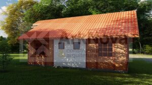 Sobrados em casa pre fabricada de madeira e alvenaria