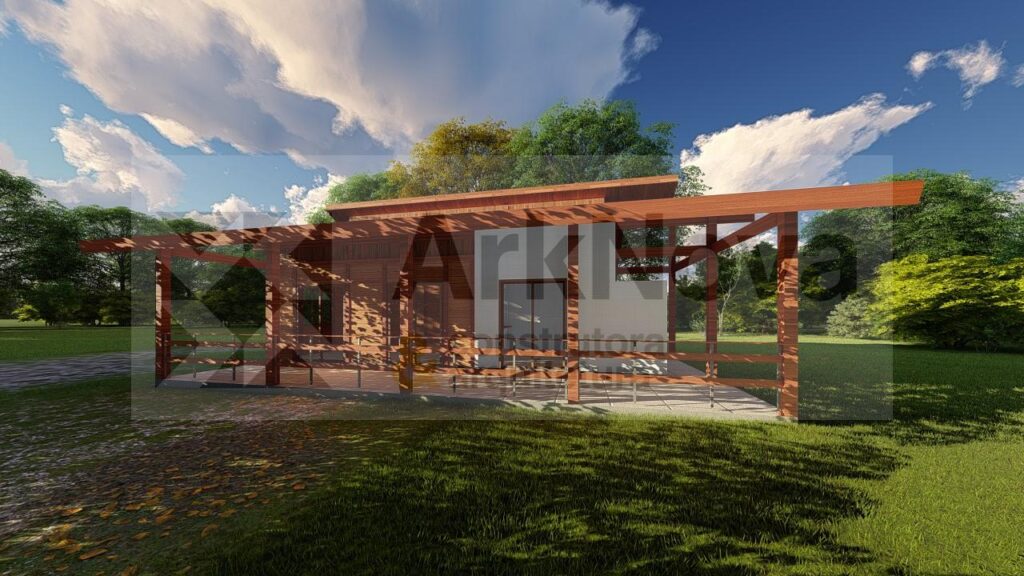 Sobrados em casa pre fabricada de madeira e alvenaria