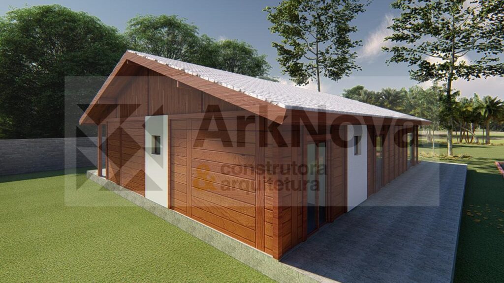 Sobrados em casa pre fabricada de madeira e alvenaria