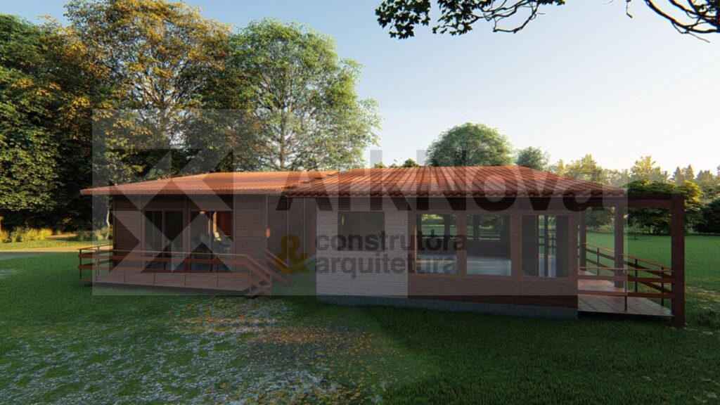 Sobrados em casa pre fabricada de madeira e alvenaria