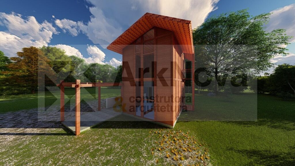 Casa pré fabricada em madeira e alvenaria, construtora em curitiba