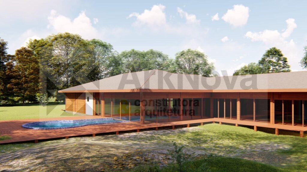 casa pre fabricada em madeira sobrado